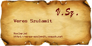 Veres Szulamit névjegykártya