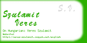 szulamit veres business card